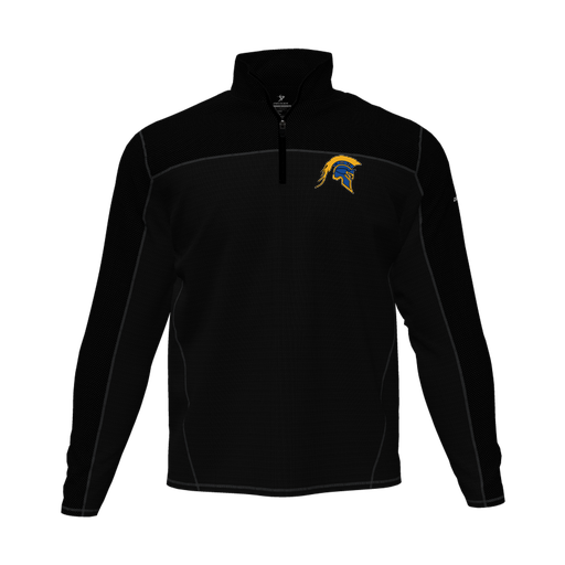 [CUS-DFW-QTRZ-PER-LSL-BLK-AS-LOGO1] Quarter Zip Pullover (Adult S, Black, Logo 1)