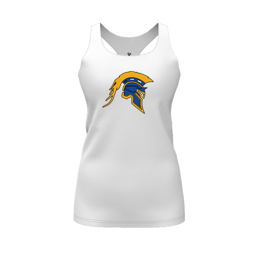 [FT0TRBWH-FYS-LOGO1] Decker Racerback Tank Top (Female Youth S, White, Logo 1)
