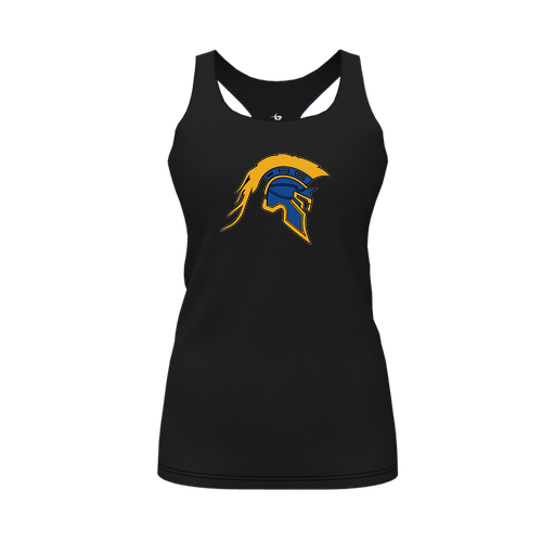 [FT0TRBBK-FYS-LOGO1] Decker Racerback Tank Top (Female Youth S, Black, Logo 1)
