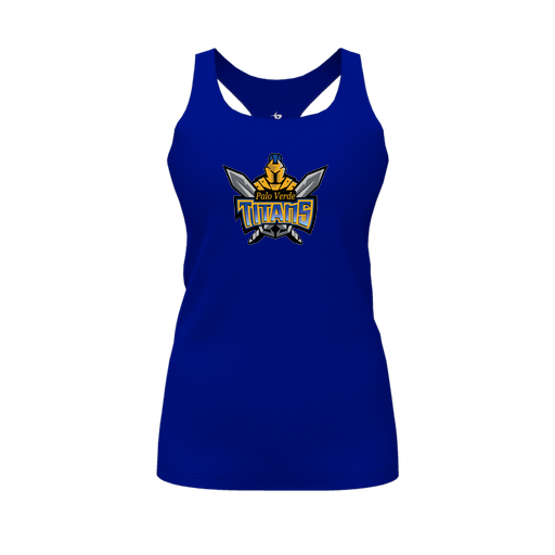 [FT0TRBRY-FYS-LOGO2] Decker Racerback Tank Top (Female Youth S, Royal, Logo 2)