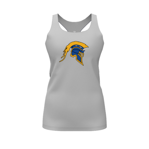 [FT0TRBGY-FYS-LOGO1] Decker Racerback Tank Top (Female Youth S, Gray, Logo 1)