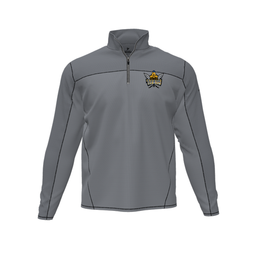 [CUS-DFW-QTRZ-PER-LSL-GRY-AS-LOGO2] Quarter Zip Pullover (Adult S, Gray, Logo 2)