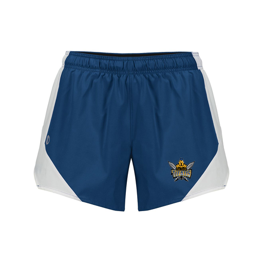[229489.H03.S-LOGO2] Girls Olympus Shorts (Female Youth S, Navy, Logo 2)