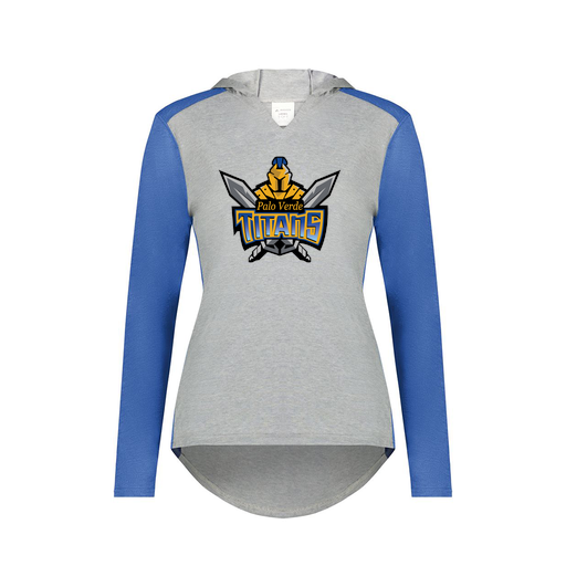 [6902.28V.XS-LOGO2] Ladies Vintage Hoodie (Female Adult XS, Royal, Logo 2)