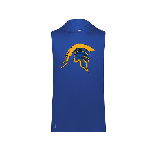 [222590.060.XS-LOGO1] Men's CoolDry Sleeveless Hoodie (Adult XS, Royal, Logo 1)