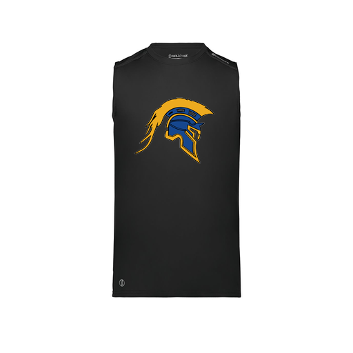 [222593.080.S-LOGO1] Men's CoolDry TankTop (Adult S, Black, Logo 1)