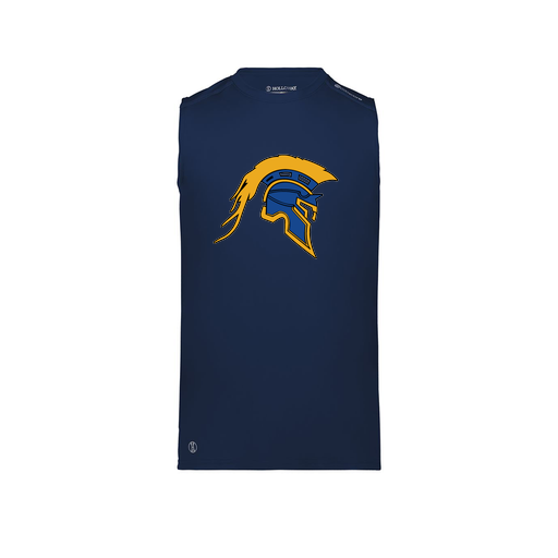 [222593.065.S-LOGO1] Men's CoolDry TankTop (Adult S, Navy, Logo 1)