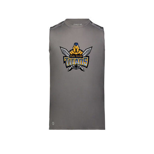 [222593.98D.S-LOGO2] Men's CoolDry TankTop (Adult S, Gray, Logo 2)