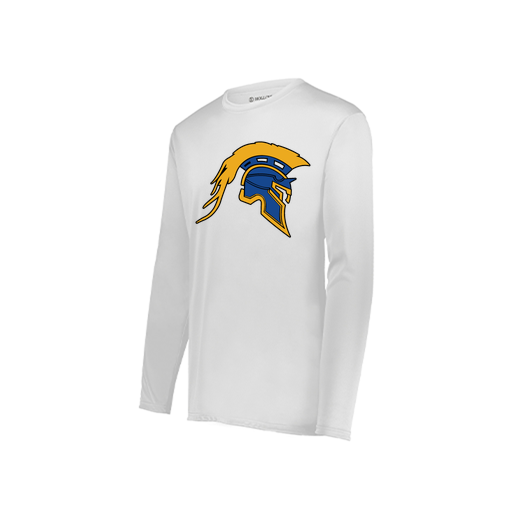 [222822.005.XS-LOGO1] Men's LS Smooth Sport Shirt (Adult XS, White, Logo 1)