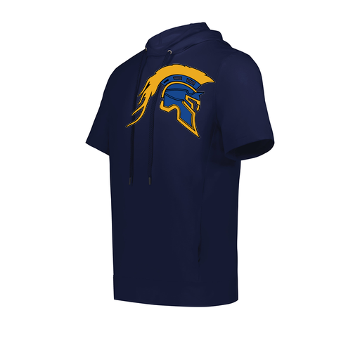 [222505.065.S-LOGO1] Men's Venturs Soft Knit Short Sleeve Hoodie (Adult S, Navy, Logo 1)